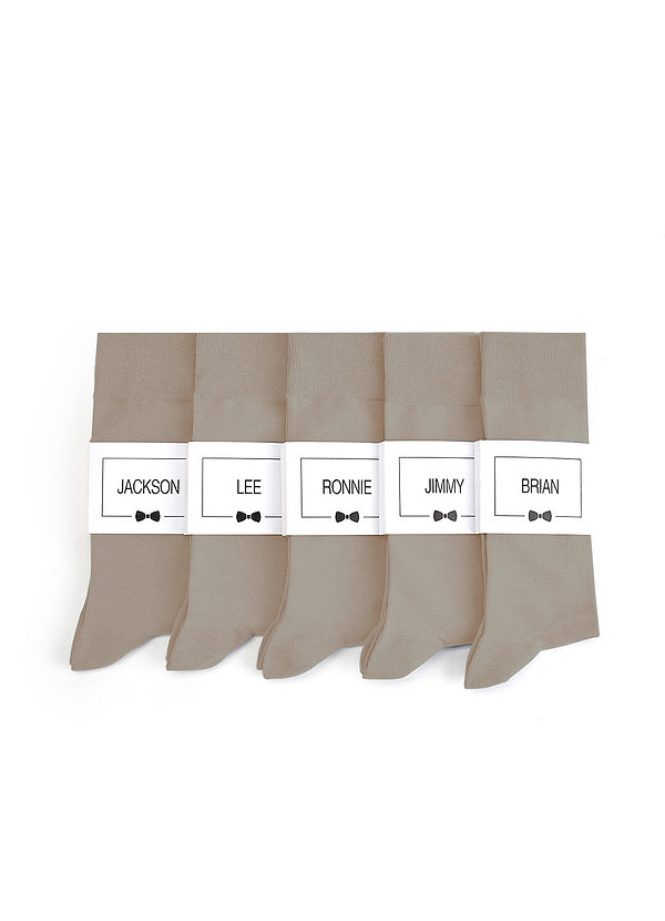 front Men's Dress Socks with Custom Label
