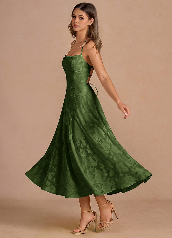 Irelia Olive Midi Dress image1