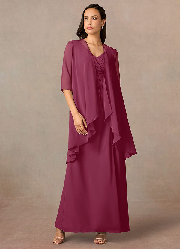 front Azazie Matching Color Olivia Chiffon Wrap