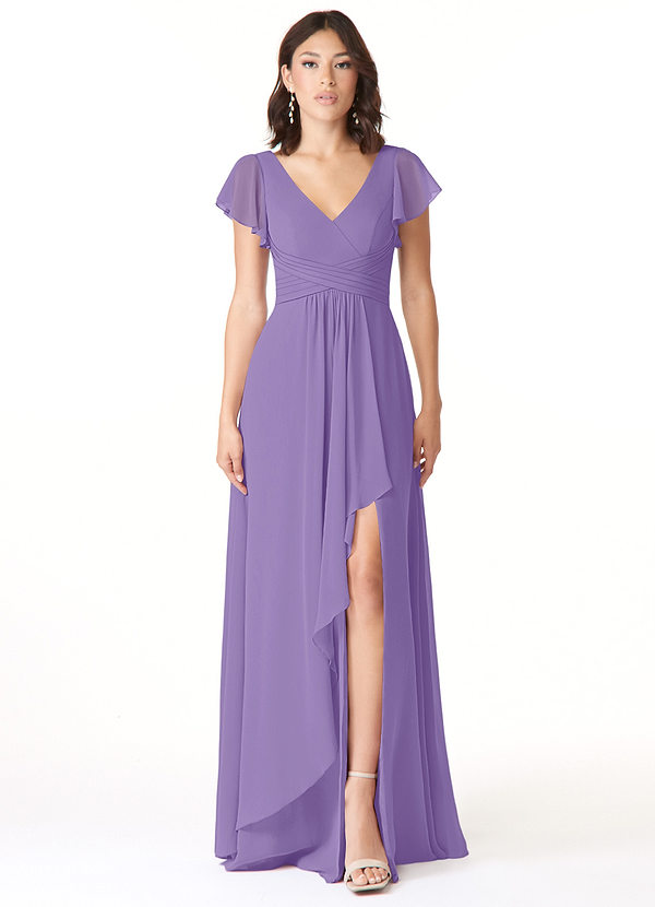 Azazie Omari Bridesmaid Dresses Tahiti A-Line Chiffon Dress image1