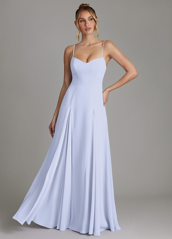 Azazie Imani Abiti da Damigella Abito A-Line in Chiffon Scollo a Cuore Lavanda image1