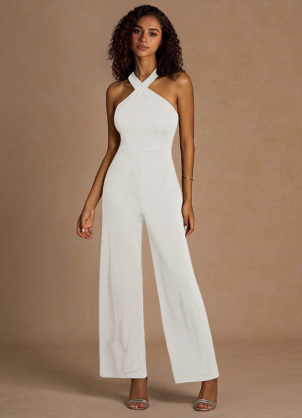 Jorja White Cross Back Jumpsuit image1