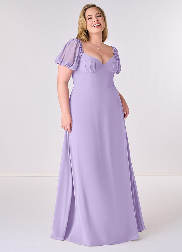 Barbie ♥ Azazie Bridesmaid Dresses Lilac A-Line Pleated Chiffon Dress image1
