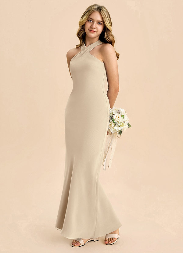 Azazie Doretta Junior Klä av Tubklänning i Chiffong Plisserad image1