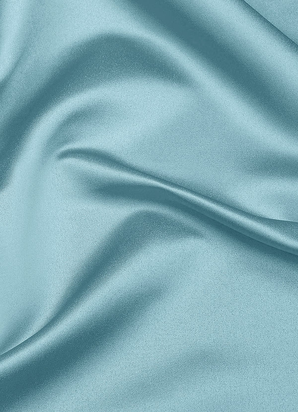front Tissu satiné mat Azazie par cour Bleu Maussade