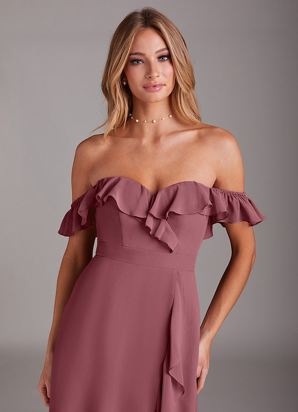 Lyra Bridesmaid Dresses Desert Rose A-Line Chiffon Convertible Dress image1