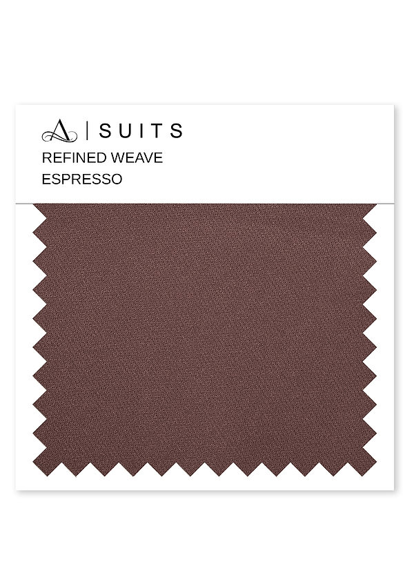 front Azazie Espresso Refined Weave Suit Swatch