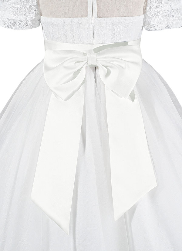 front Matte Satin Sash with Back Bow