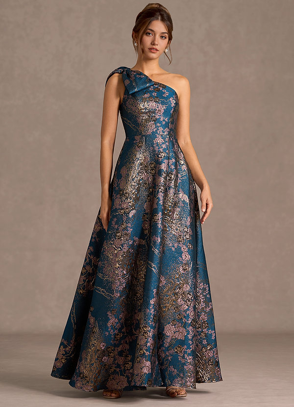 Jonelle Teal Floral Maxi Dress image1
