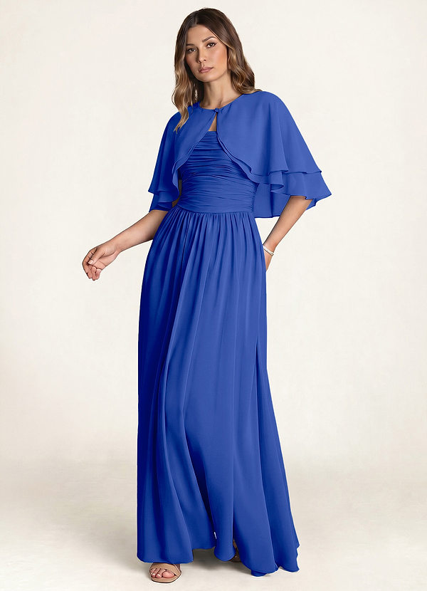 front Azazie Matching Color Chiffon Double Layer Shawl