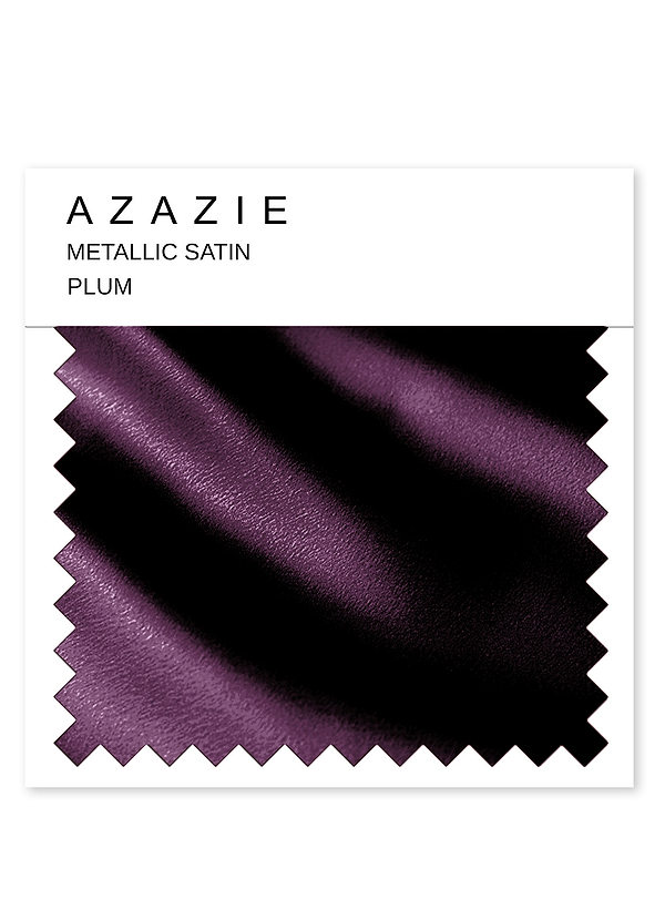 front Azazie Pflaume Metallic Satin Swatch