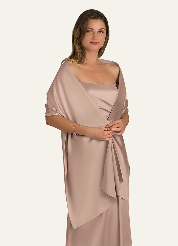 front Azazie Matchande Färg Ireland Metallic Satin Sjal