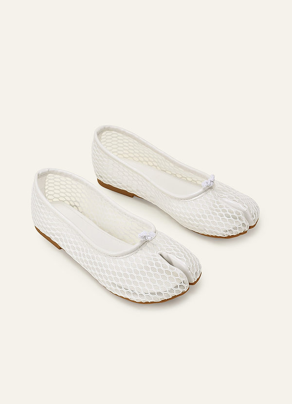 Mesh Split-Toe Tabi Fold Ballerina Ballet Flats front