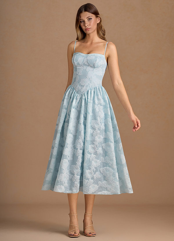 Celestine Pale Blue Midi Dress image1