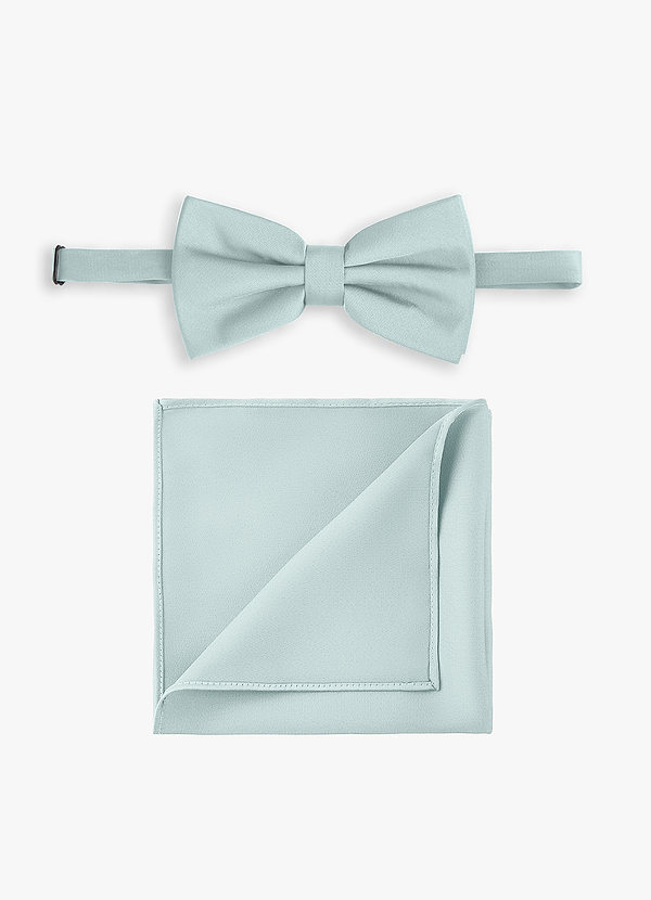 front Ensemble nœud papillon et pochette en satin extensible