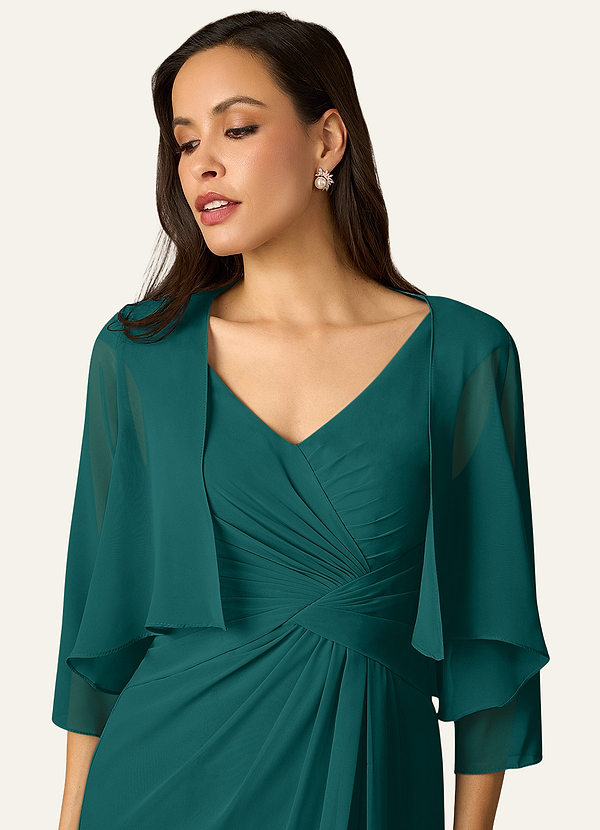 front Azazie Coprispalle In Chiffon Fisher In Colore Abbinato