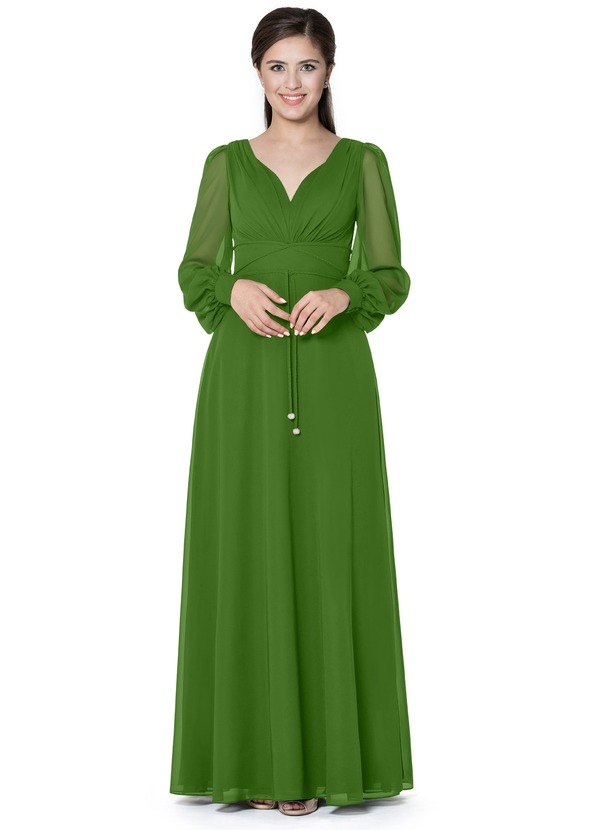 Azazie Sage Bridesmaid Dress Moss Azazie