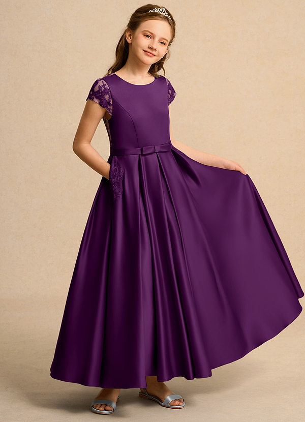 Azazie Bunny Junior Formal Vestidos de Niña de Flores Vestido de Uva de Encaje de Princesa image1