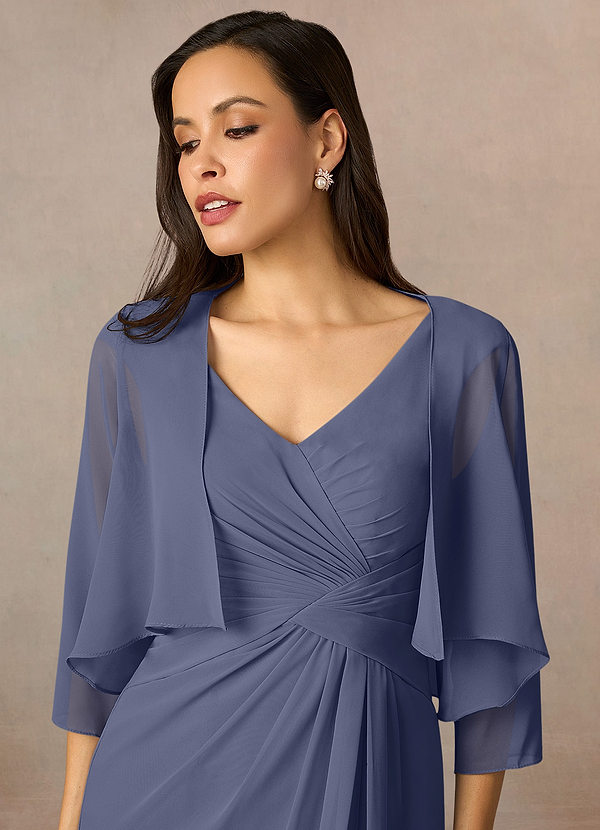 front Azazie Matching Color Fisher Chiffon Wrap