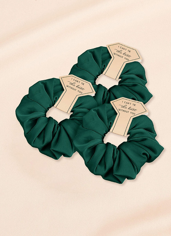 front Matching Color Bridesmaid Stretch Satin Over Size Scrunchies