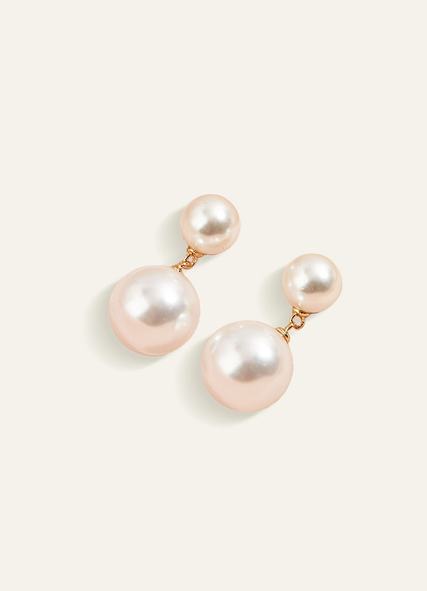 front Pearl Fringe Earrings