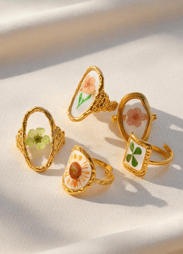 front Autumn Flower Ring