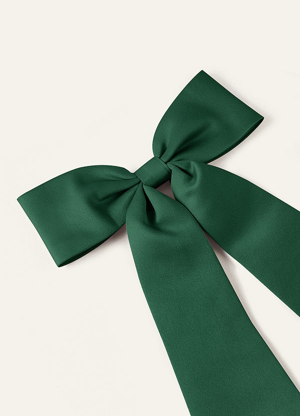 front Matching Color Matte Satin Bow Hair Tie Set