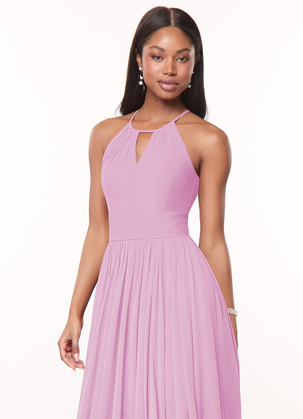 Azazie Cherish Brudtärneklänningar Klä av A-Linje i Chiffong Plisserad Godisrosa image1