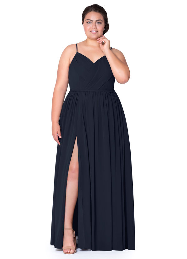  Azazie Cora Bridesmaid Dress  Dark Navy Azazie 