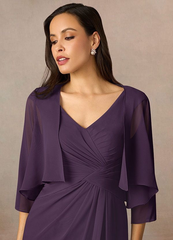 front Azazie Matching Color Fisher Chiffon Wrap
