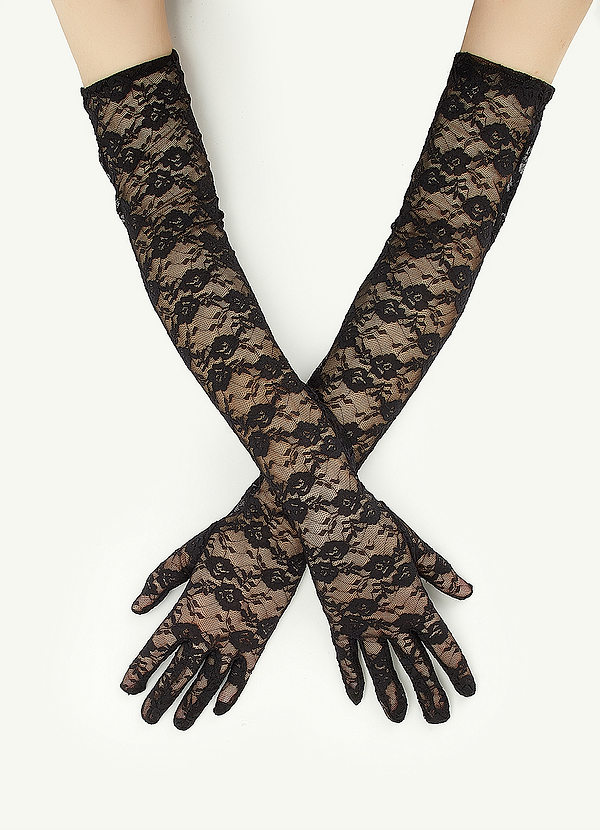 front Guantes de ópera de encaje