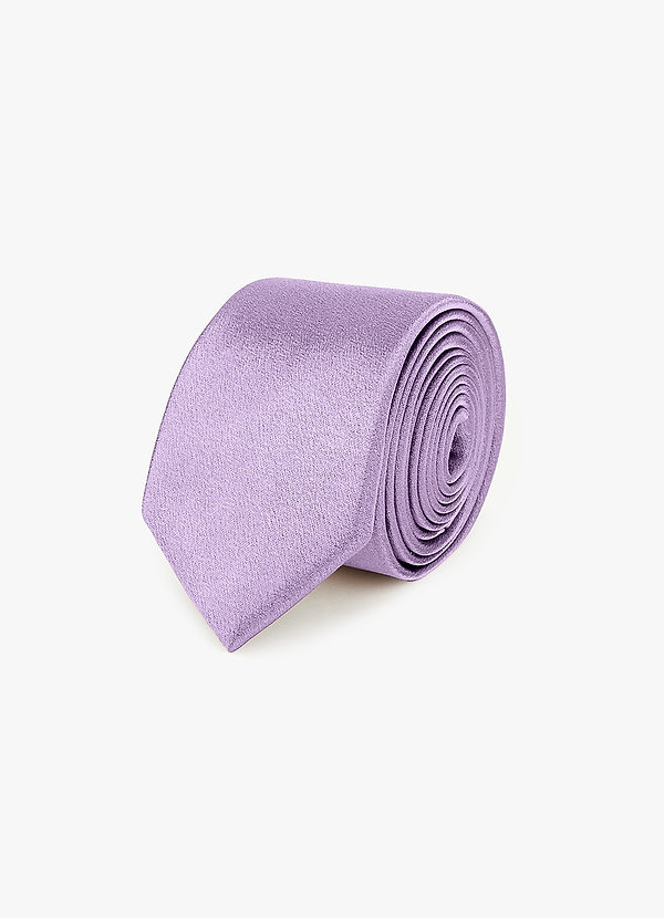 front Metallic Satin Skinny Tie