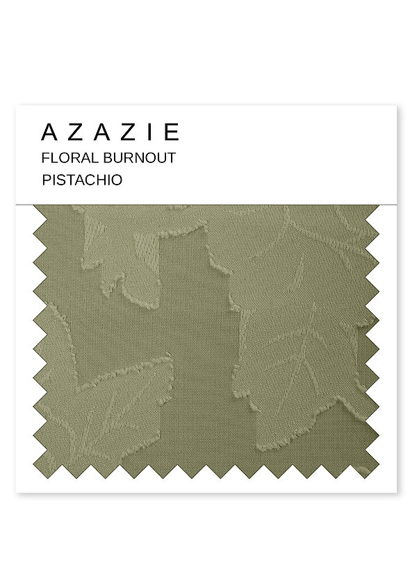 front Azazie Pistachio Floral Burnout Swatch