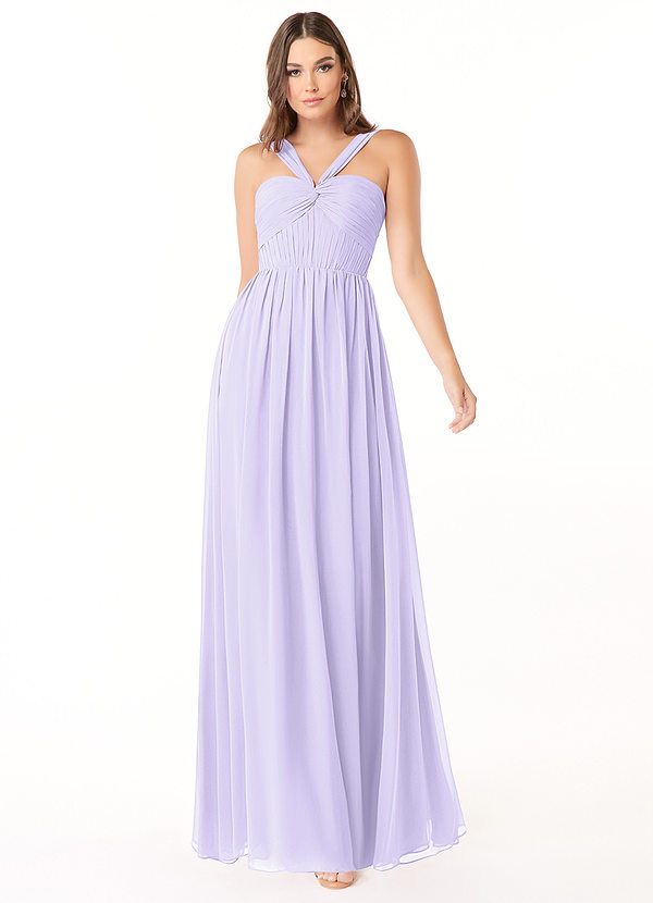 Azazie Dionne Bridesmaid Dresses A-Line Sweetheart Neckline Chiffon Floor-Length Dress image1