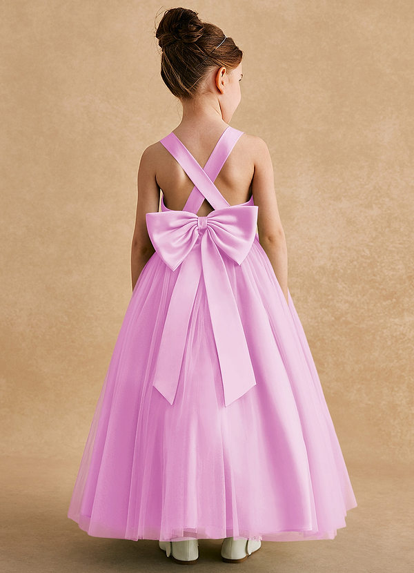 Peanut A-Line Strap Tulle Dress