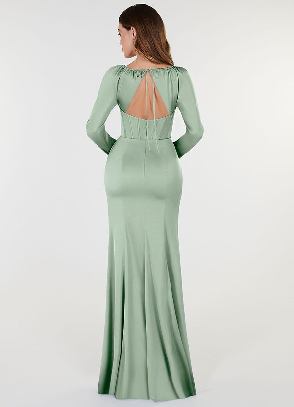 back Robe Azazie Zeta en satin extensible