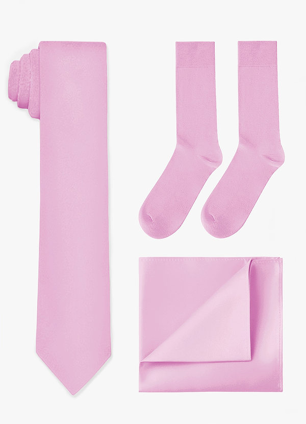 front Matching Skinny Tie & Pocket Square & Socks Set