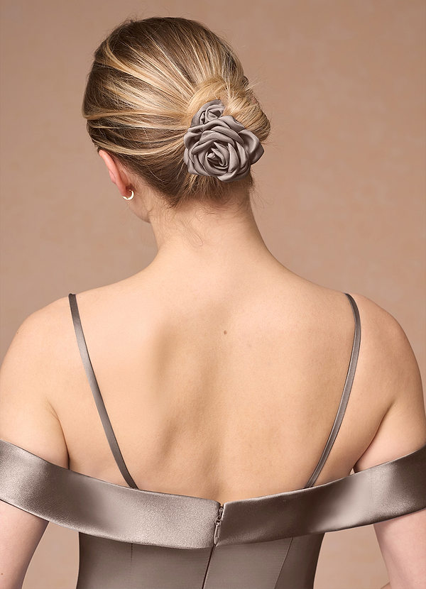 front Yhteensopiva väri Matta Satin Rose Scrunchie
