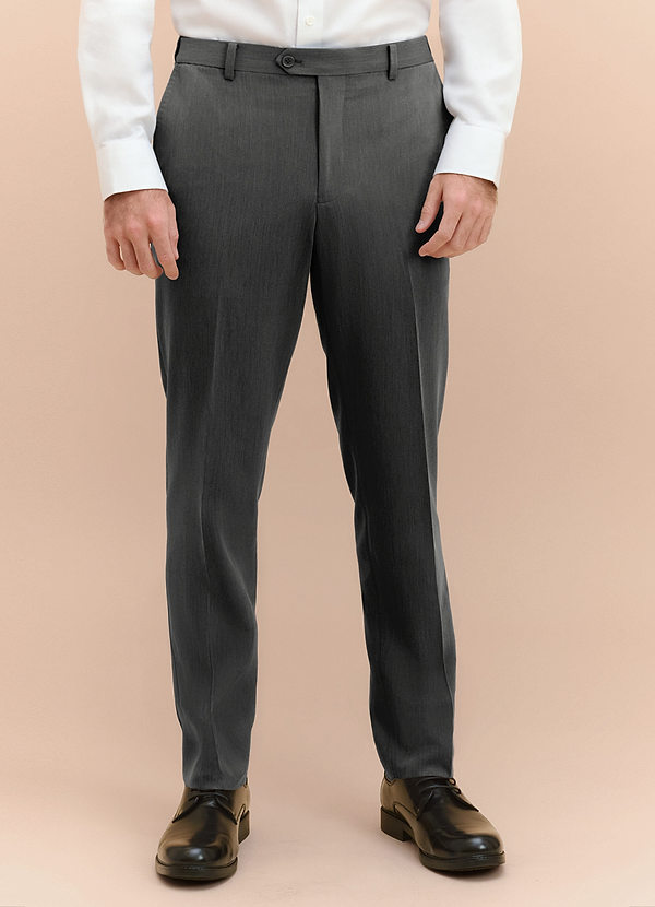 William Charcoal Comfort Blend Dress Pants | Classic Regular Dress