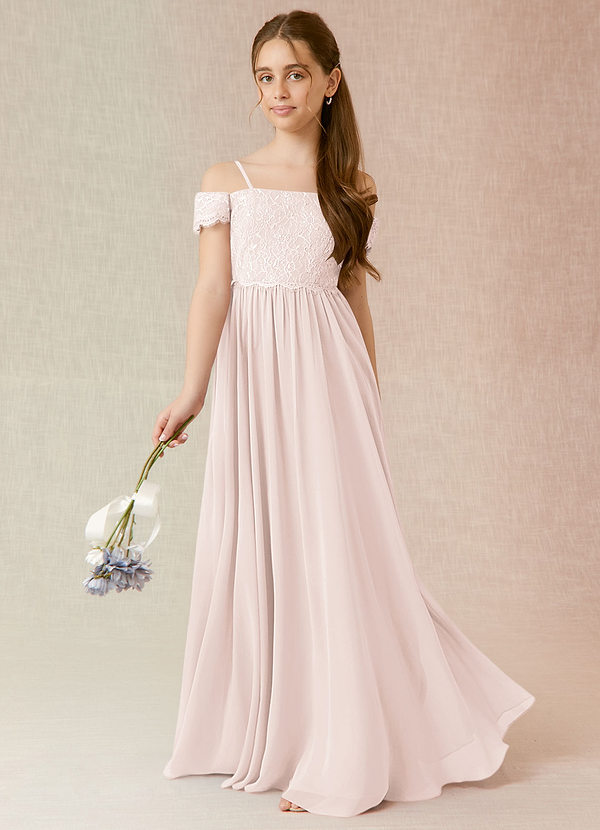 Elegant Lace Top Junior Bridesmaid Dresses Azalea