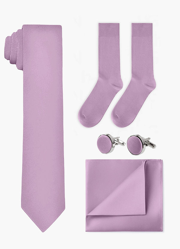 front Matching Wide Tie & Pocket Square & Cuff Links & Socks Set