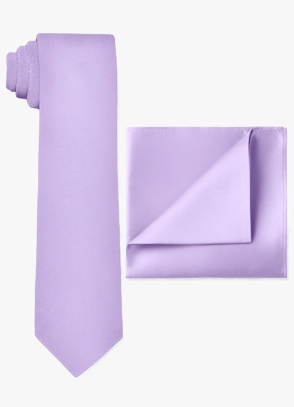 front Matte Satin Wide Tie and Pocket Square Set
