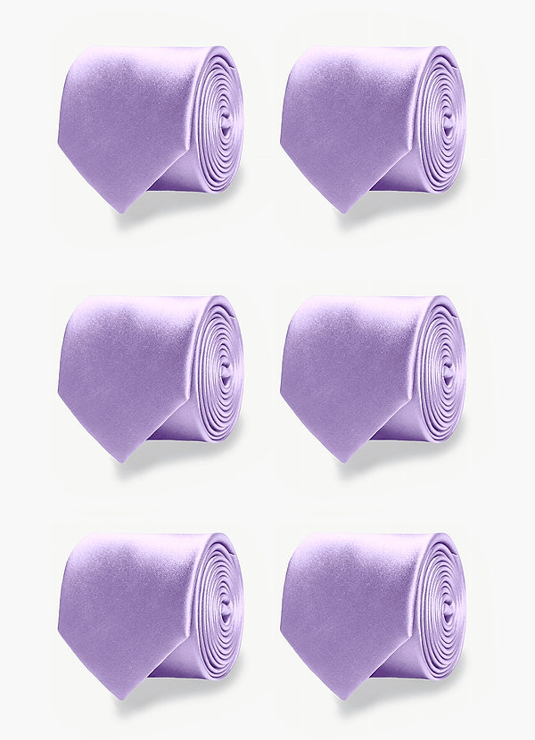 front Matte Satin Matching Groomsmen Tie Set – 6 Pieces