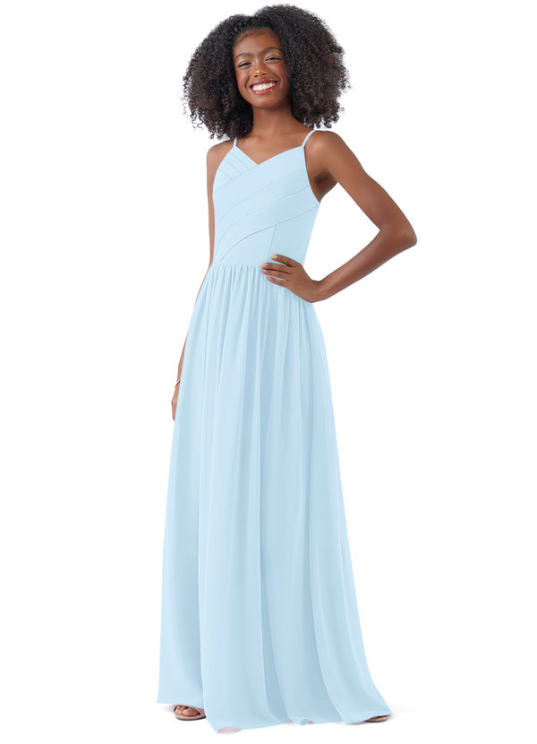 Sky Blue Azazie Cora JBD Junior Bridesmaid Dresses | Azazie