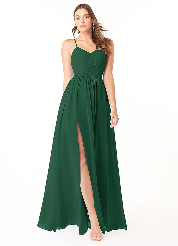 Dark Green Azazie Cora Bridesmaid Dresses | Azazie