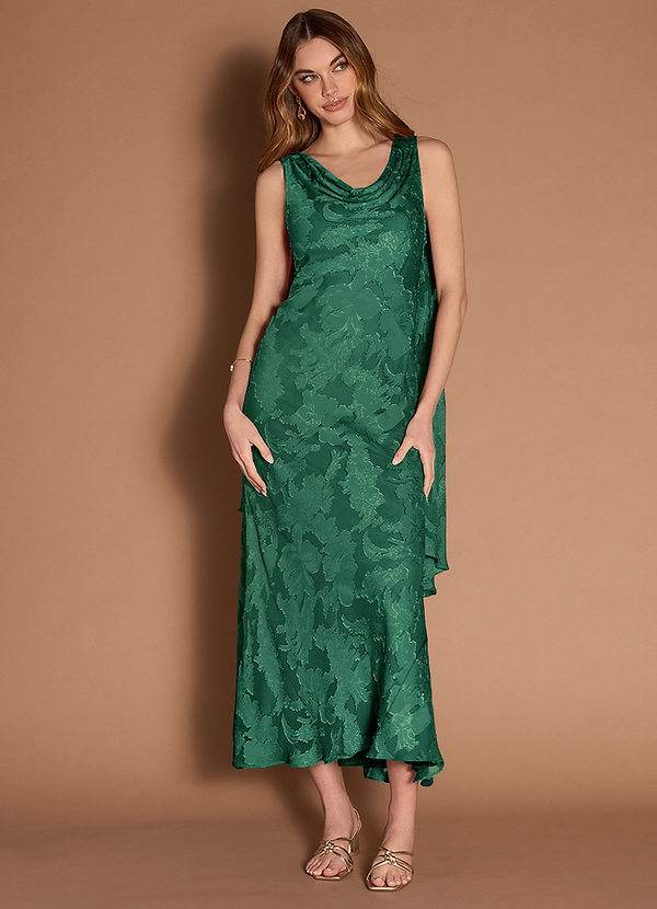 Monika Maxi Klänning Mörkgrön image1