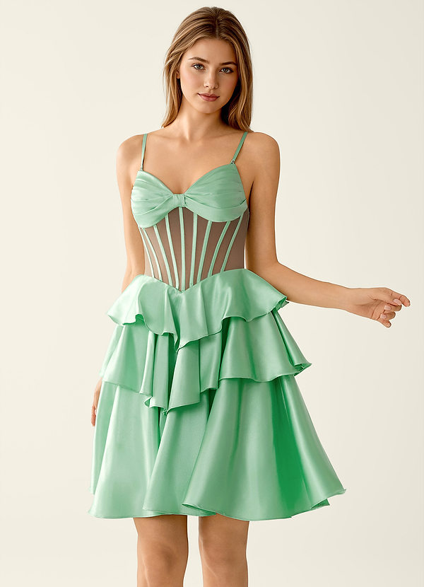 Aurisse Green Mini Dress image1