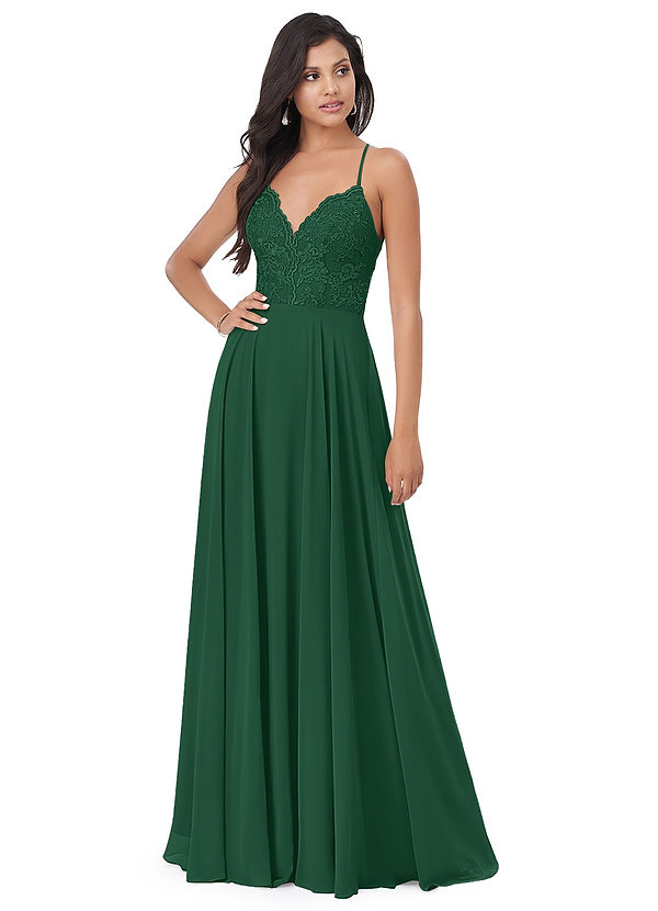 Dark Green Azazie Sonya Bridesmaid Dresses | Azazie