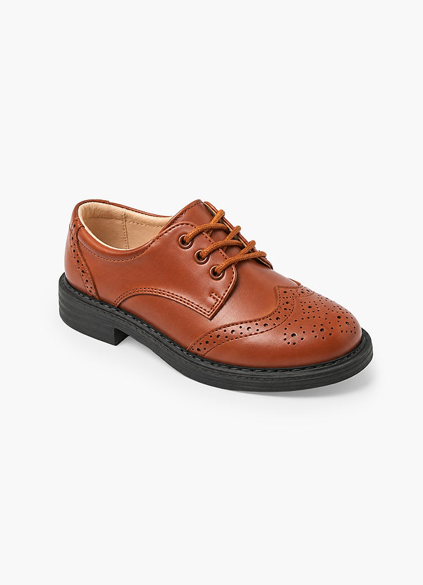 front Boys' Leather Brogue Dress Shoes