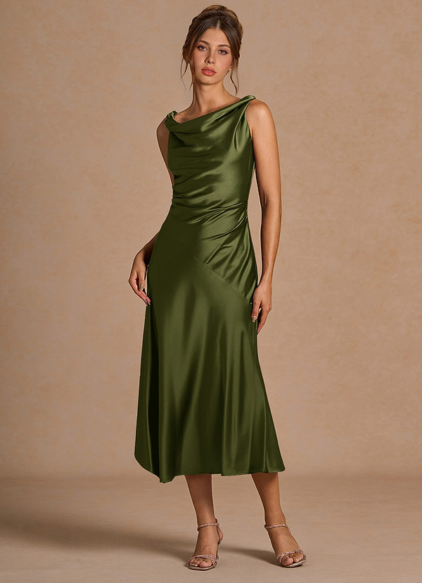 Adriana 올리브 미디 드레스 image1